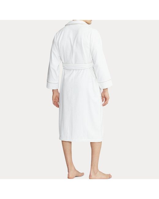 Ralph Lauren White Rl Pajama Piped Robe for men