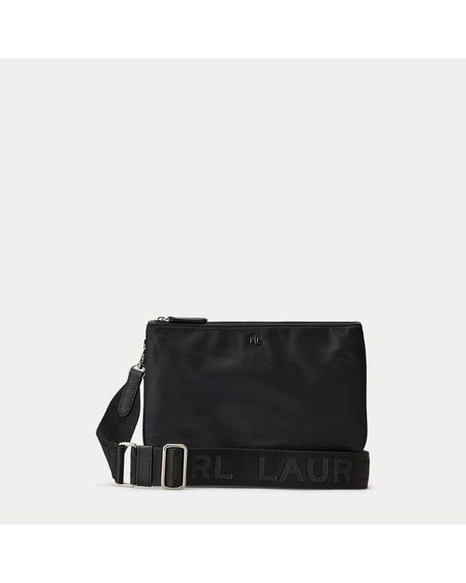 Borsa a tracolla Landyn media in nylon di Ralph Lauren in Black