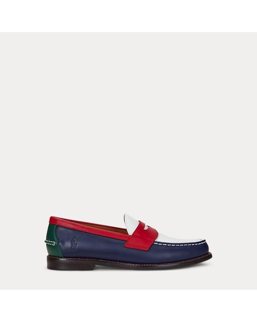 Polo Ralph Lauren Blue Alston Leather Penny Loafer for men