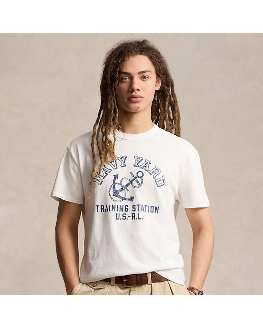 Polo Ralph Lauren White Classic Fit Jersey Graphic T-shirt for men