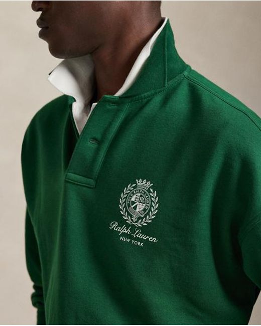 Polo Ralph Lauren Green Relaxed Fit Fleece Graphic Sweatshirt for men