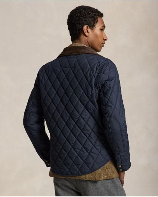 Polo Ralph Lauren Blue The Beaton Quilted Shacket for men