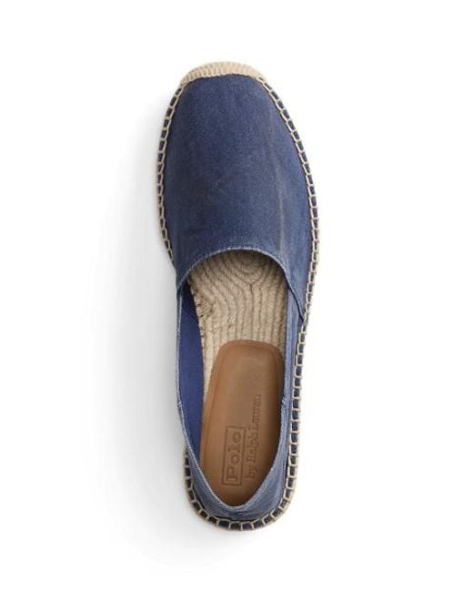 Polo Ralph Lauren Blue Cevio Washed Canvas Espadrille for men