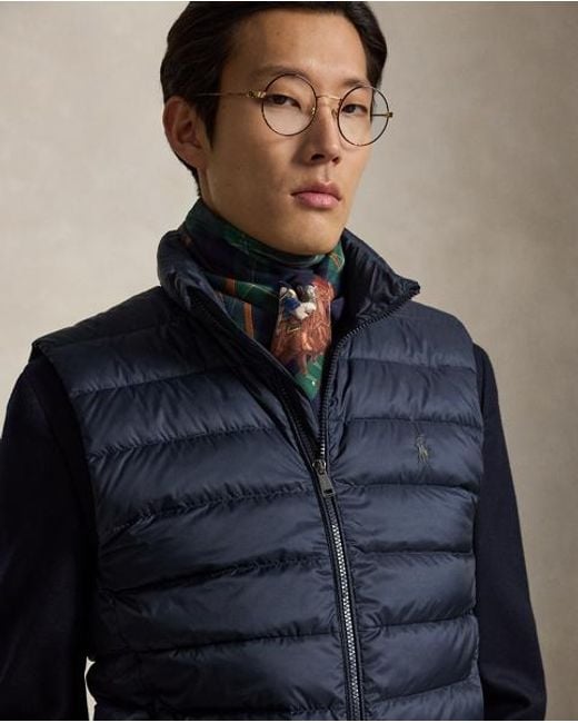 Polo Ralph Lauren Blue The Colden Packable Down Vest for men