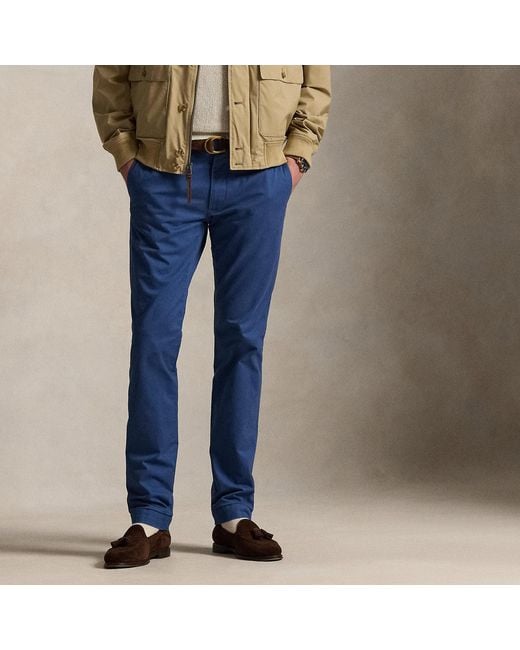 Polo Ralph Lauren Blue Greenwich Stretch Slim Fit Chino Trouser for men
