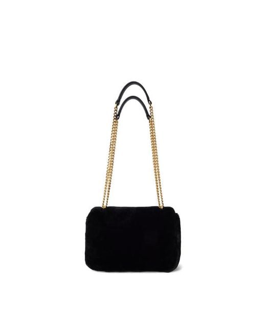 Borsa Sophee media in shearling di Ralph Lauren in Black
