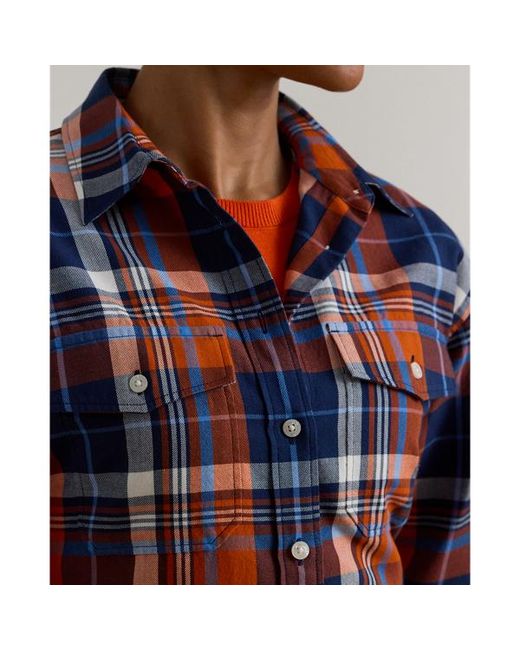Ralph Lauren Blue Ralph Lauren Plaid Cotton Twill Shirt