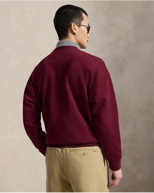 Ralph Lauren Red Relaxed Fit Polo Bear Sweatshirt for men