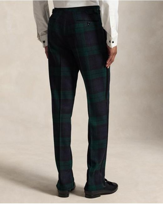 Polo Ralph Lauren Blue Plaid Tuxedo Trouser for men