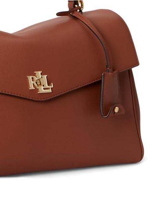 Ralph Lauren Brown Nappa Leather Medium Farrah Soft Satchel