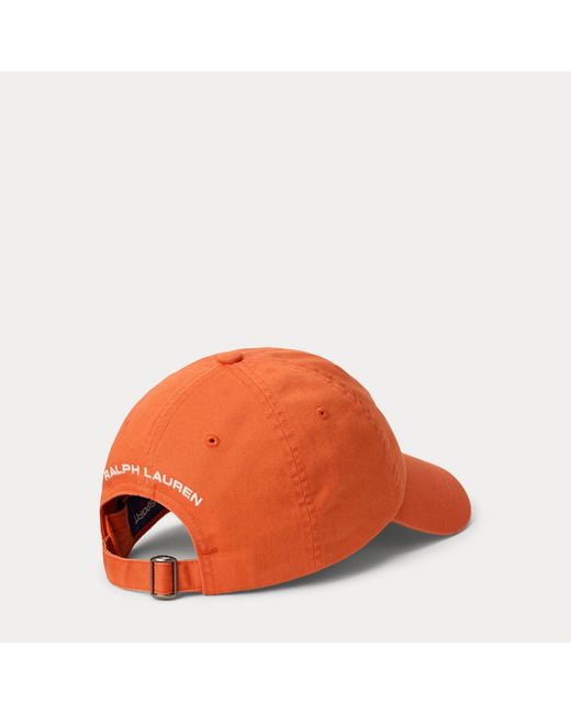 Polo Ralph Lauren Orange Polo Sport Twill Ball Cap for men