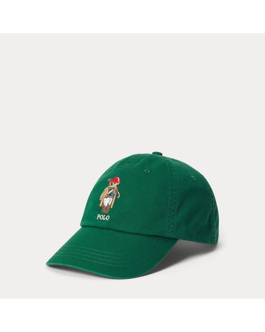 Polo Ralph Lauren Green Polo Bear Cotton Twill Ball Cap
