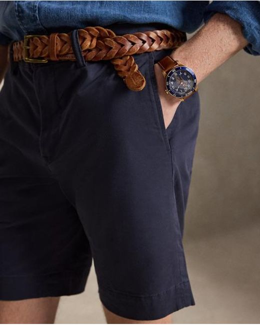 Polo Ralph Lauren Blue 23 Cm Stretch Straight Fit Chino Short for men
