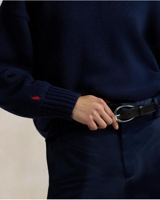 Ralph Lauren Blue Cotton Crewneck Jumper