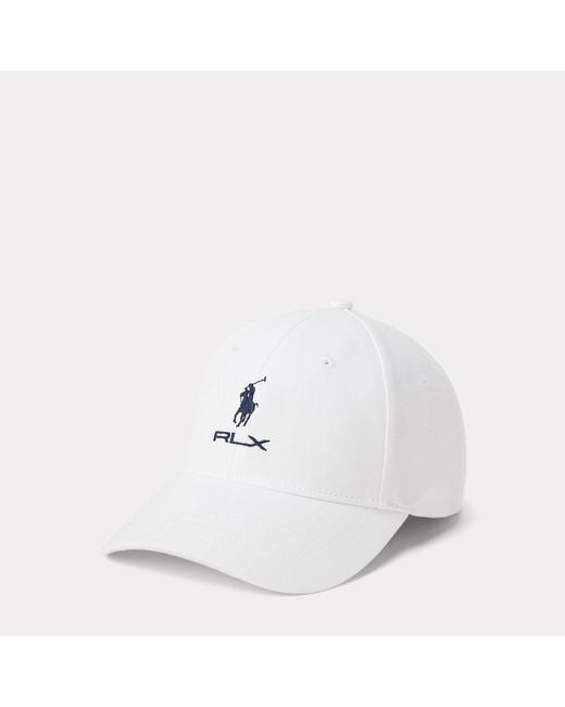 Ralph Lauren White Embroidered Logo Ball Cap