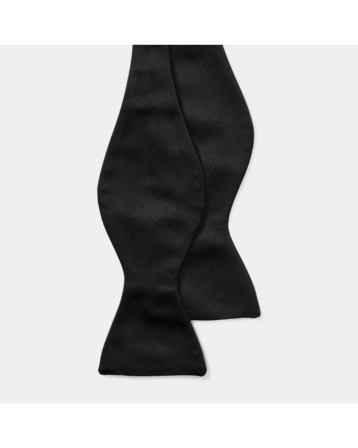 Ralph Lauren Black Silk Satin Bow Tie for men