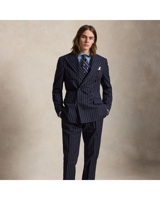 Polo Ralph Lauren Blue Polo Tailored Fit Pinstripe Twill Suit for men