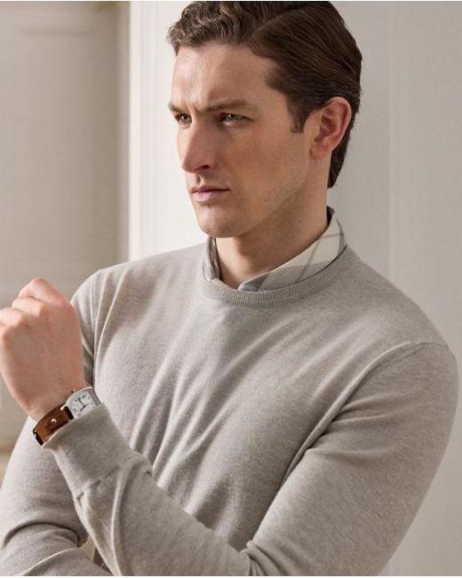 Ralph Lauren Gray Crewneck Cashmere Jumper for men