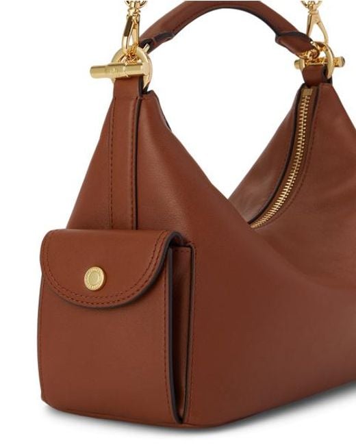 Ralph Lauren Brown Nappa Leather Small Blaike Shoulder Bag