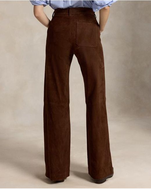 Polo Ralph Lauren Brown Beaton Suede Trouser