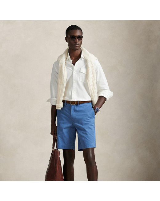 Ralph Lauren Blue 9-Inch Bedford Classic Fit Chino Short for men