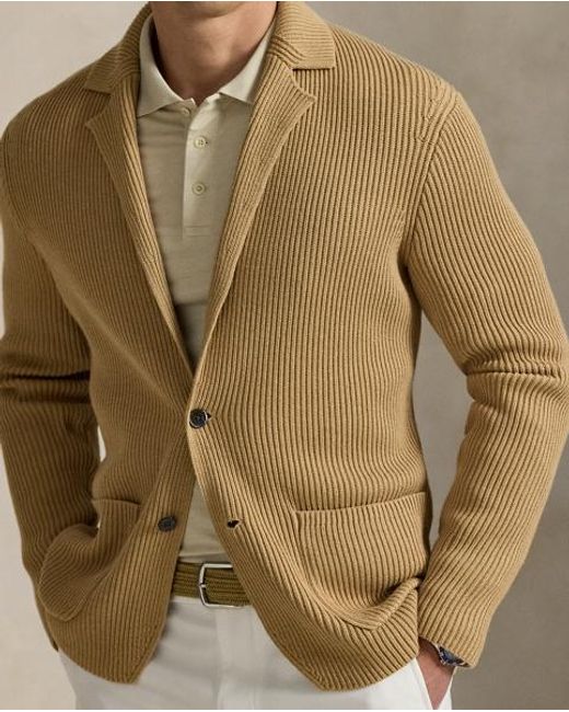 Cárdigan Tipo Blazer De Algodón Ralph Lauren de hombre de color Natural