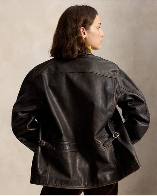 Polo Ralph Lauren Black Leather Moto Jacket