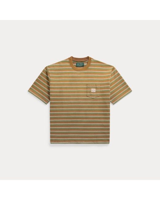 Polo Ralph Lauren Green Relaxed Fit Striped Jersey T-Shirt for men
