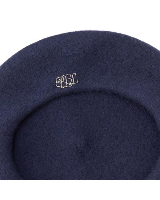 Berretto in feltro di lana con logo di Ralph Lauren in Blue