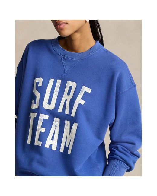 Polo Ralph Lauren Blue French Terry Graphic Crewneck