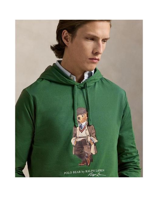 Polo Ralph Lauren Green Polo Bear Jersey Hooded T-Shirt for men