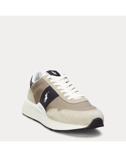 Polo Ralph Lauren Wildleder-Oxford-Sneaker Train 89 in Natural für Herren