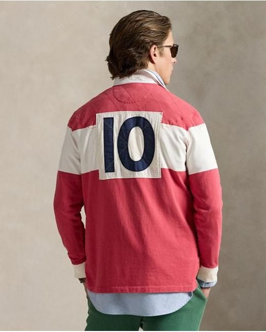 Polo Ralph Lauren Classic-Fit Rugbyhemd Mit Stickerei in Red für Herren