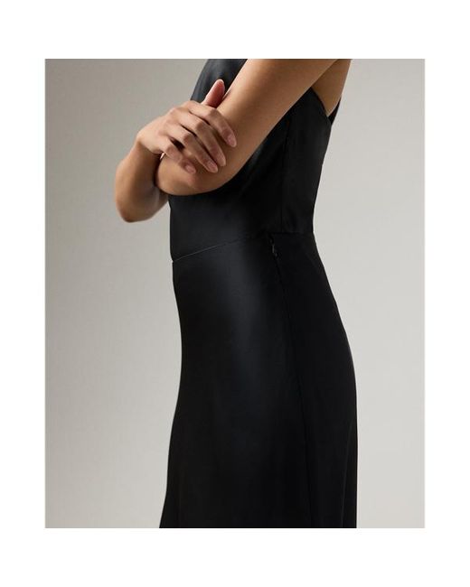 Gonna Masina in raso stretch di Ralph Lauren in Black