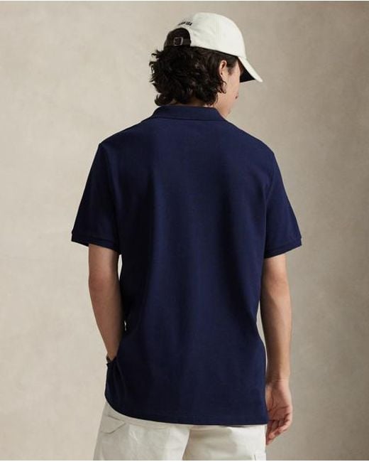Polo Ralph Lauren Classic-Fit Mesh-Poloshirt Mit Flagge in Blue für Herren