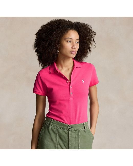 Ralph Lauren Pink Slim Fit Stretch Polo Shirt