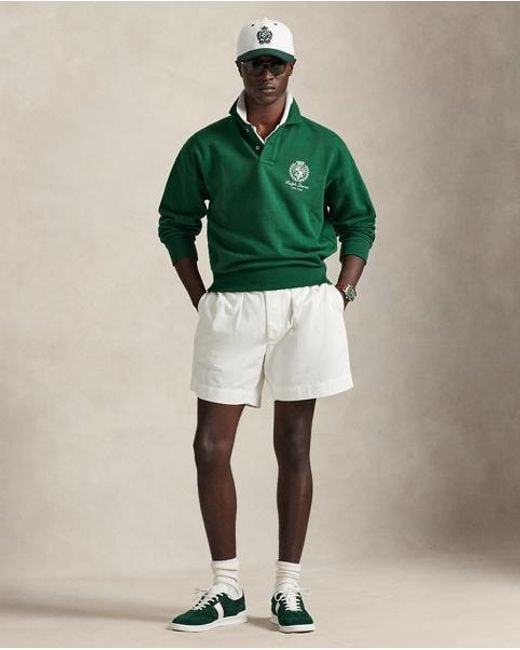 Polo Ralph Lauren Green Relaxed Fit Fleece Graphic Sweatshirt for men