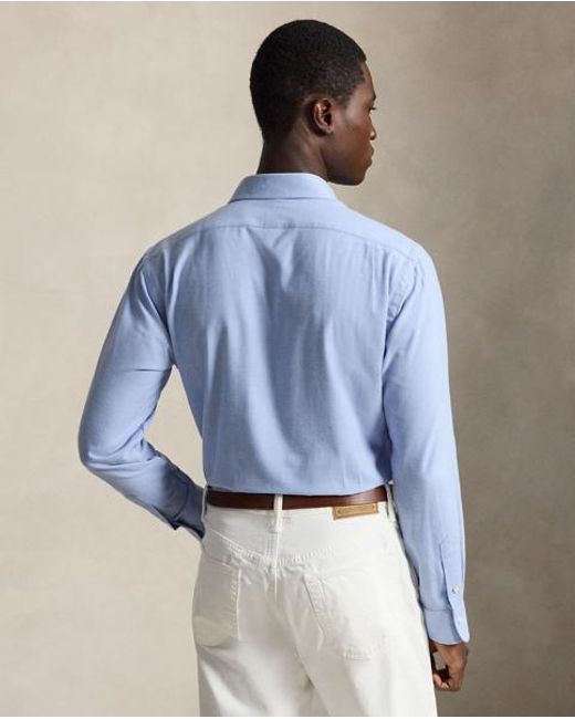 Polo Ralph Lauren Blue Custom Fit Performance Twill Shirt for men
