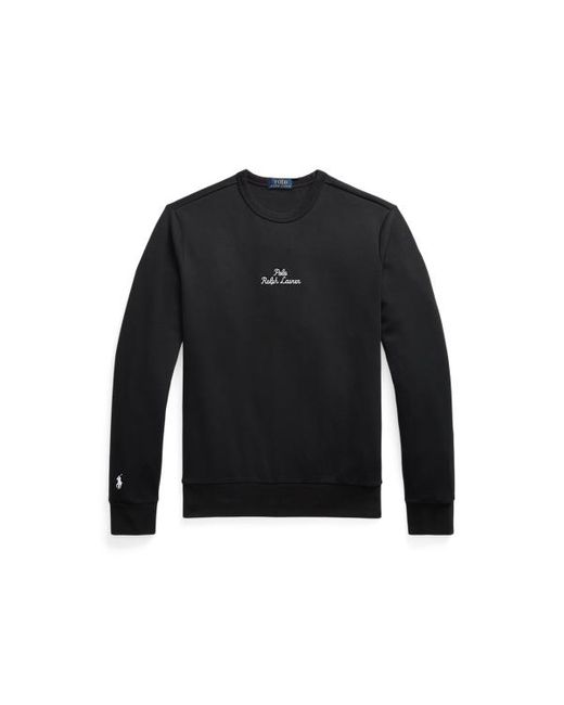 Polo Ralph Lauren Black Embroidered-logo Double-knit Sweatshirt for men