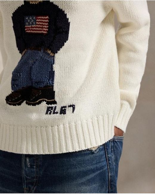 Polo Ralph Lauren Natural Polo Bear Hooded Jumper