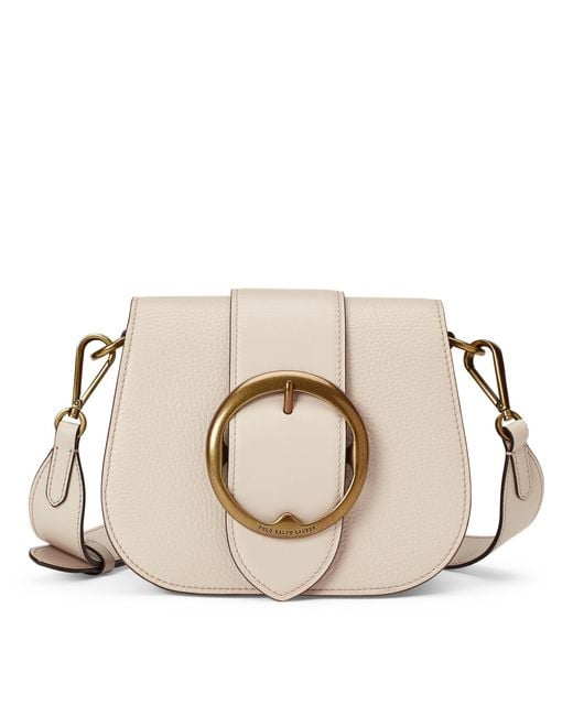 Ralph Lauren Natural Pebbled Leather Lennox Bag