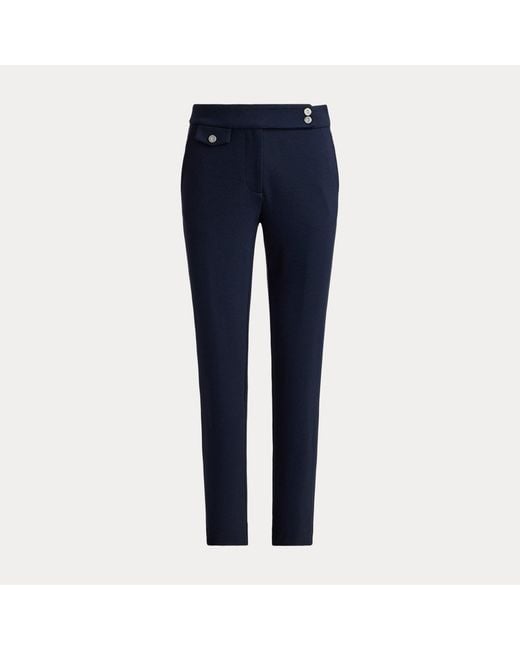 Ralph Lauren Blue Ponte Ankle Trousers