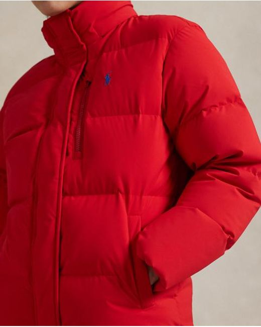 Polo Ralph Lauren Red Mid-Weight Down Puffer Jacket