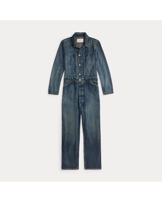 RRL Blue Hartington Denim Coverall for men