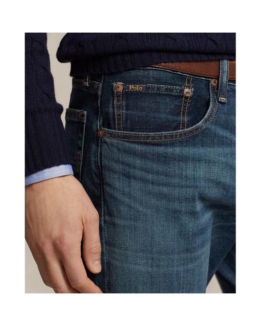 Jeans Varick Slim Straight stretch di Polo Ralph Lauren in Blue da Uomo