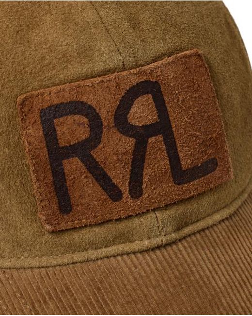 RRL Brown Roughout Suede Trucker Cap for men