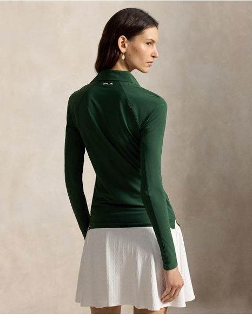 Ralph Lauren Green Slim Fit Performance Long-Sleeve Polo