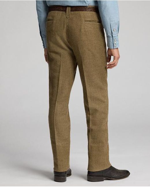 Ralph Lauren Gray Slim Fit Tweed Western Trouser for men