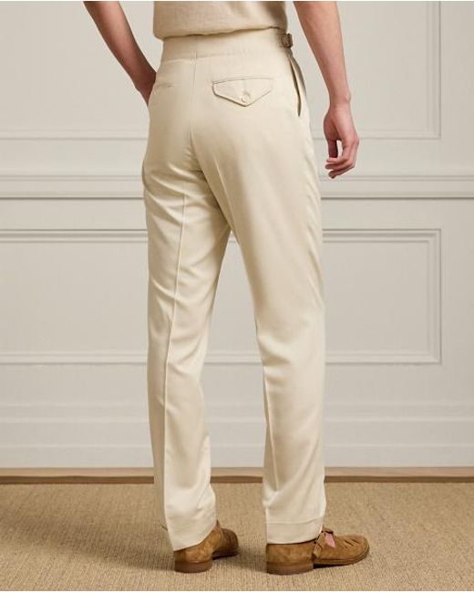 Ralph Lauren Natural Hand-Tailored Silk Suit Trouser for men