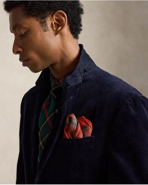 Polo Ralph Lauren Blue Polo Tailored Fit Corduroy Suit Jacket for men